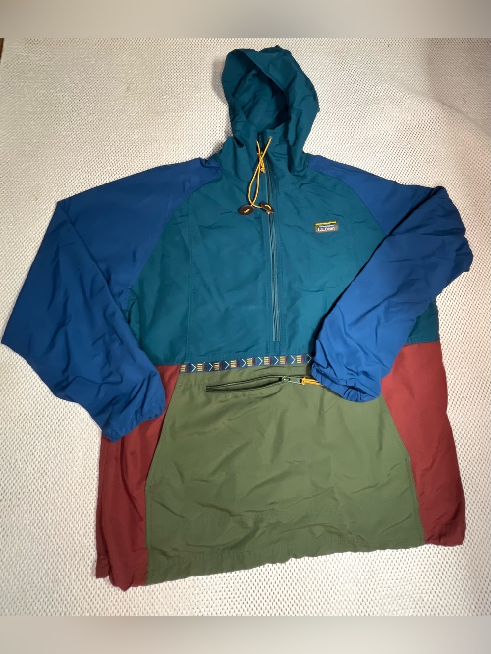 LL Bean Windbreaker Mountain Classic Jacket Multi-Color Size Large Men’s
